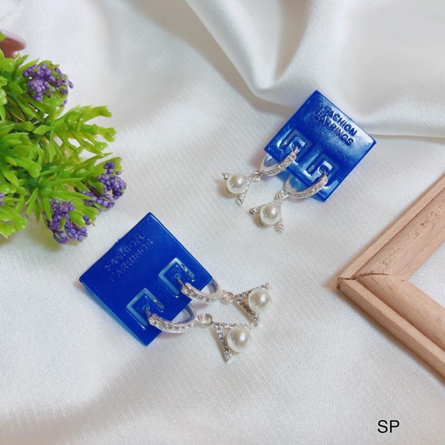 BÔNG TAI KHOEN TRÒN ĐÍNH ĐÁ TRAI CAO CẤP - TRANG SỨC BẠC