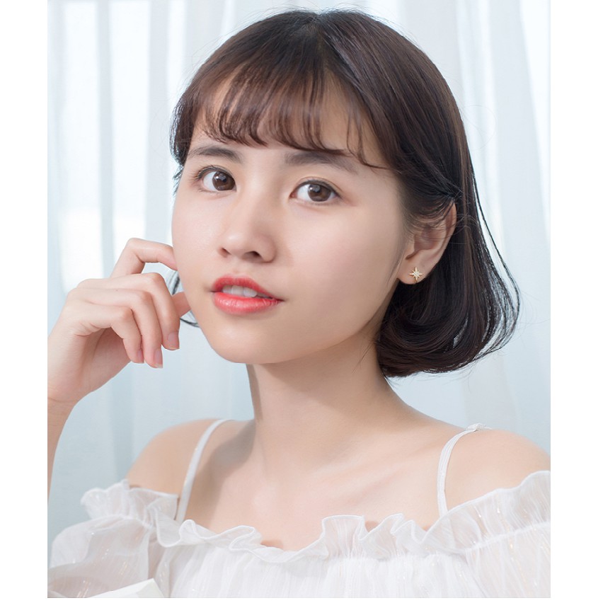 Hoa tai nụ ôm tai hình sao nhiều cánh đính đá dễ thương - Bảo Ngọc Jewelry B2621