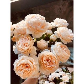 Hoa hồng lụa (cành 2 bông 1 nụ)