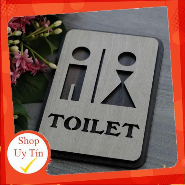 Bảng toilet chỉ dẫn nhà vệ sinh WC nam nữ bằng Gỗ