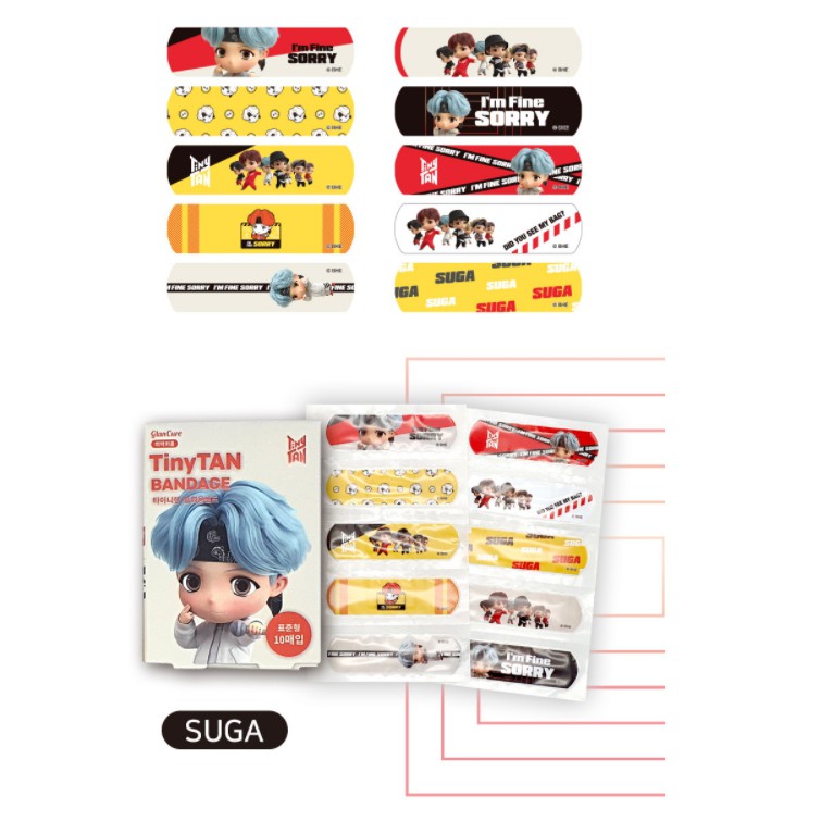 10 tấm băng cá nhân chính hãng của bts tinytan