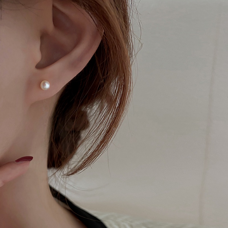 Bông Tai Mạ Bạc 925 Đính Ngọc Trai Nhân Tạo Thời Trang