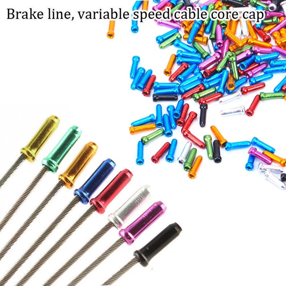 Đầu bọc dây cáp phanh xe đạp bằng nhôm nhiều màu sắc