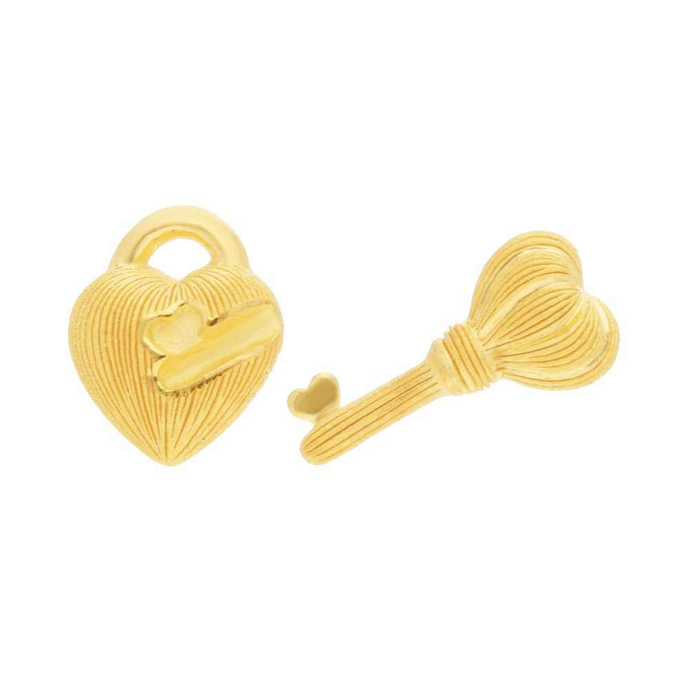 PRIMA Bông Tai Vàng 24K - BST Precious Love - Ổ Khóa Và Chìa Khóa - 111E3791