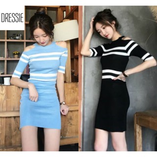 [HÌNH THẬT] Váy Áo Đầm Ôm Body DRESSIE Đầm Yếm Sọc Thời Trang Dạo Phố Dự Tiệc Cưới Đẹp Xinh Xắn - DB142