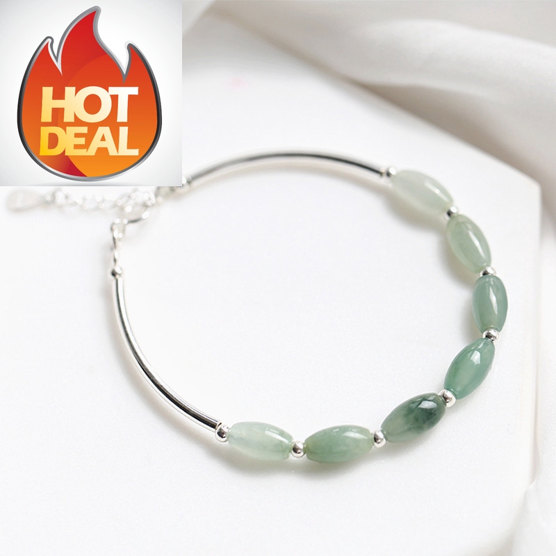 （Silver 92.5%Silver Women's Jadeite Bracelet