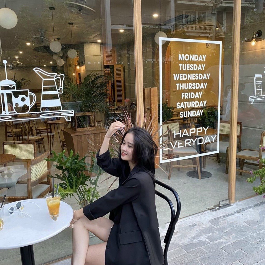 Áo khoác trơn vest blazer công sở nữ 2 khuy phong cách Hàn Quốc