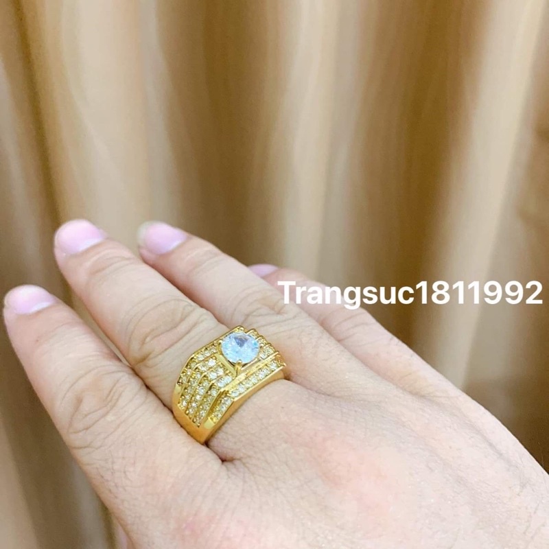 nhẫn nam mạ vàng