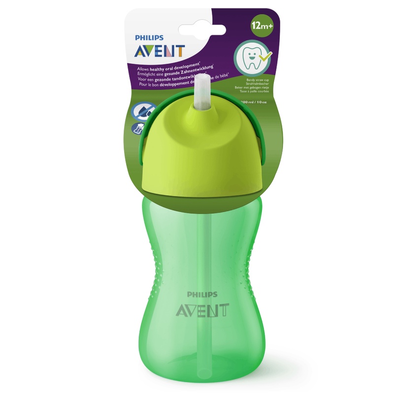 Bình tập uống bằng nhựa, có ống hút hiệu Philips Avent (300ml / 10oz) cho bé từ 12 tháng tuổi scf798.00