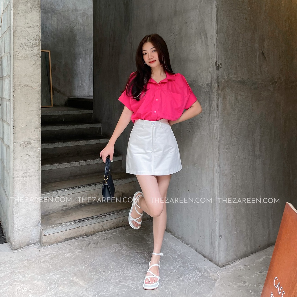 ZAREEN | ÁO SƠ MI 2 TÚI ZAREEN SOM59 - HỒNG