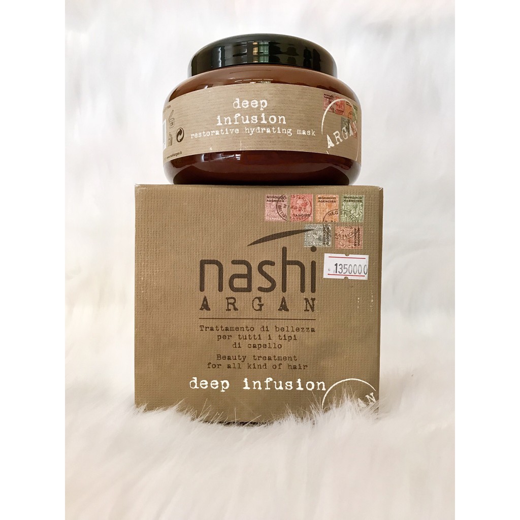 [Nhiều lựa chọn] Hấp dầu (kem ủ tóc) Nashi Argan Deep Infusion phục hồi tóc hư tổn, khô xơ