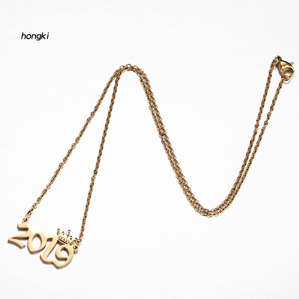 Dây chuyền mặt hình vương miện bằng thép không gỉ tinh tế dành cho nữ