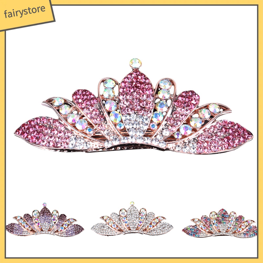 Kẹp Tóc Hình Vương Miện Đính Đá Thời Trang Cho Nữ