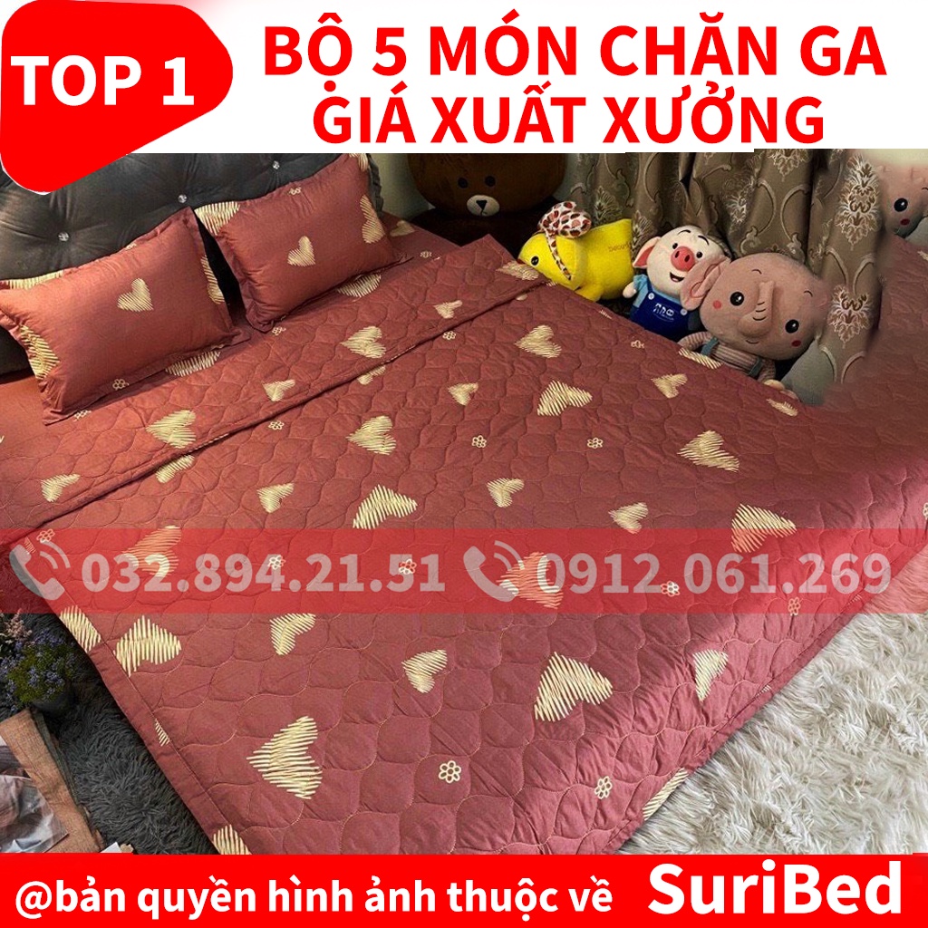 chăn ga💖FREESHIP💖bộ chăn ga 5 món họa tiết tim ánh kim CHANGTIZ set bao gồm 1 chăn 1 ga 2 gối 1 gối ôm cao cấp