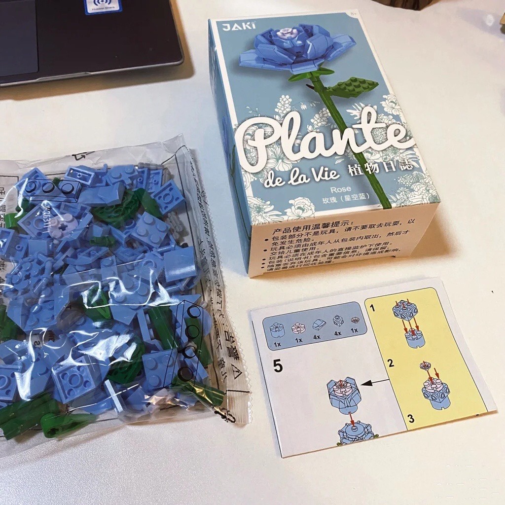 Đồ chơi lắp ráp mô hình hoa hồng xanh -jk26311