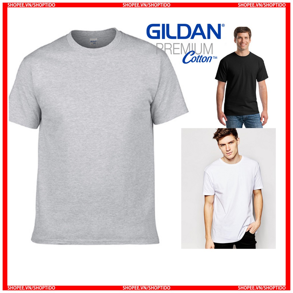 Áo thun trơn cao cấp không đường may hông Gildan premium cotton Shoptido | BigBuy360 - bigbuy360.vn