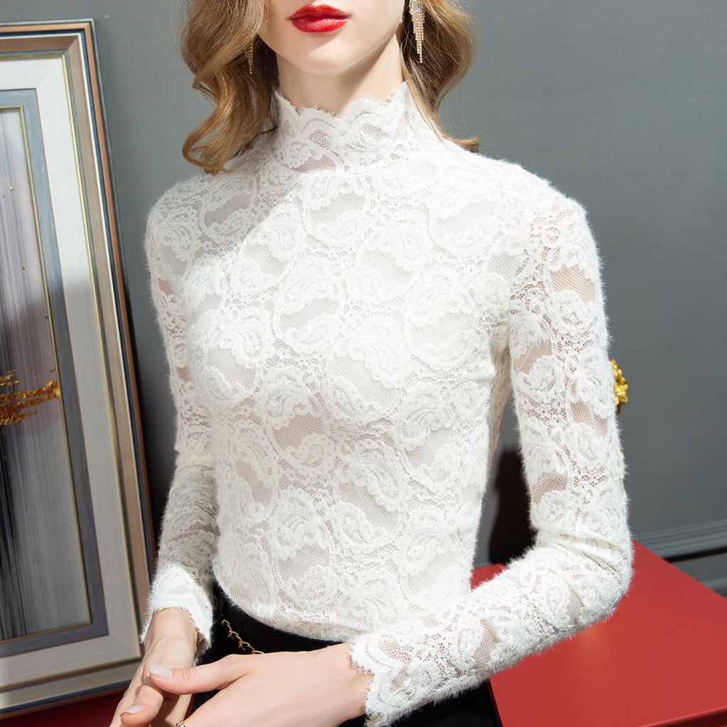 CJ376 - Áo ren nữ lót nỉ/ không lót nỉ thu đông hàng nhập