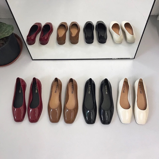 Giày búp bê trơn da bóng. Size 36-40. (CHỌN SIZE NÀO VUI LÒNG GHI CHÚ THÊM)