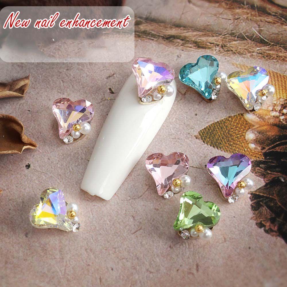 Móng Tay Giả Họa Tiết Trái Tim Trang Trí Nghệ Thuật|Phụ Kiện Trang Trí Móng Tay 3D Sang Trọng