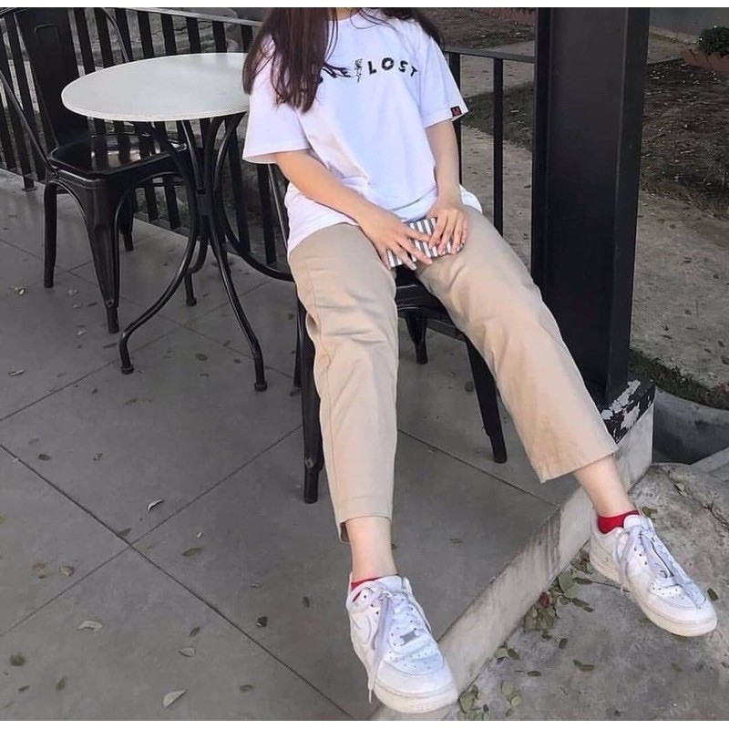 QUẦN KAKI BASIC PANTS UNISEX ( Đen - Tan )