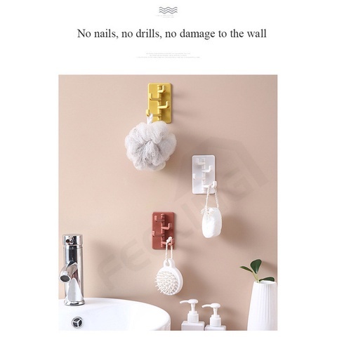 Móc Treo Đồ Dán Tường Xoay Được Kiểu Bắc Âu Sáng Tạo