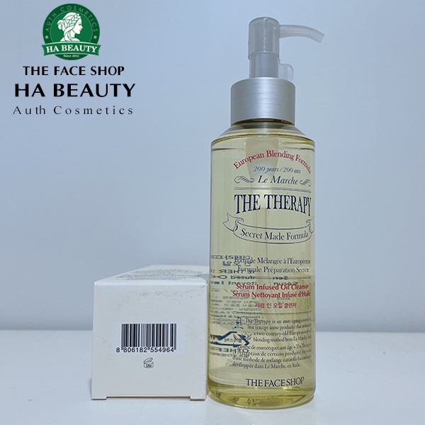 Dầu tẩy trang sạch sâu đa năng The Face Shop The Therapy Serum Infused Oil Cleanser 225ml 2 in 1 tẩy trang + làm sạch