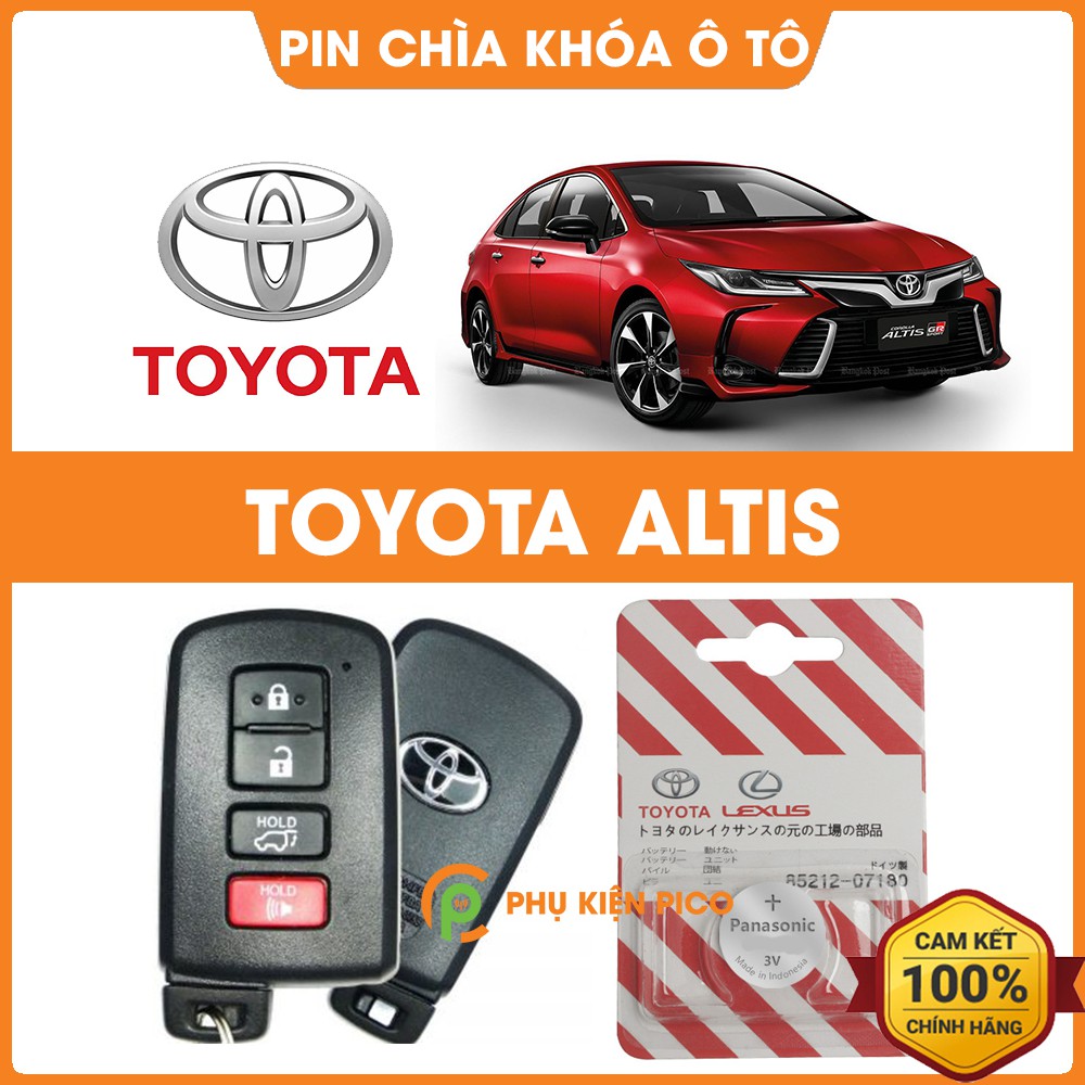 Pin chìa khóa ô tô Toyota Altis chính hãng Toyota sản xuất tại Indonesia 3V Panasonic