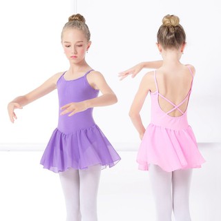 Váy voan múa ba lê trữ tình cho bé gái Váy Leotard có váy cho trẻ em