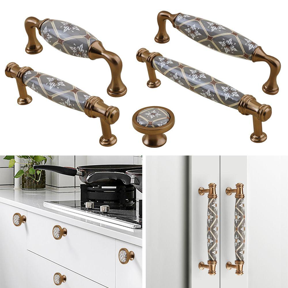 Tay Nắm Cửa Tủ Bằng Sứ Thiết Kế Đơn Giản Tiện Dụng