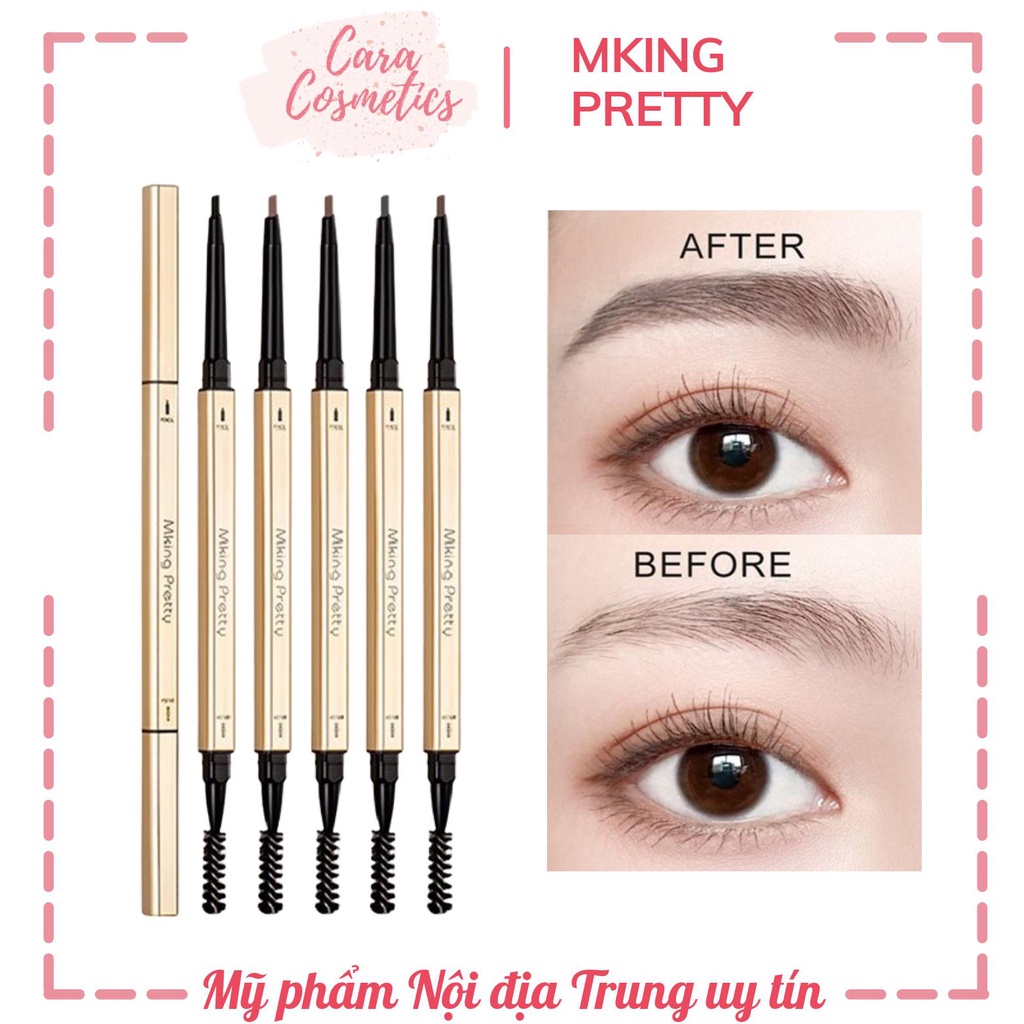 ✨New Arrival✨Chì kẻ lông mày MKING PRETTY bền màu không thấm nước với 3 màu tùy chọn✨ | BigBuy360 - bigbuy360.vn
