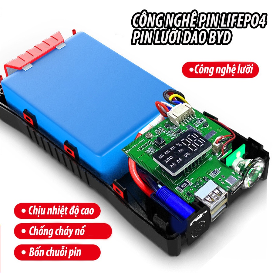 Bộ Kích Điện Ô Tô, Bộ Kích Bình Đề Nổ Cứu Hộ Cho Xe Hơi Khẩn Cấp Đa Năng