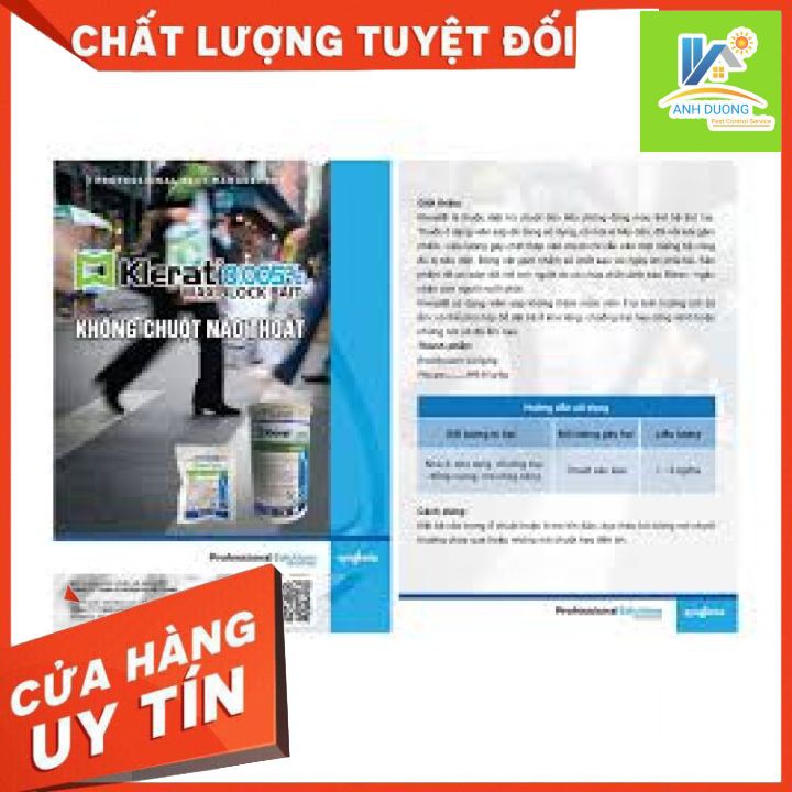 Thuốc diệt chuột sinh học Klerat 0.005% Sygenta - Thụy Sỹ , Hộp 1kg