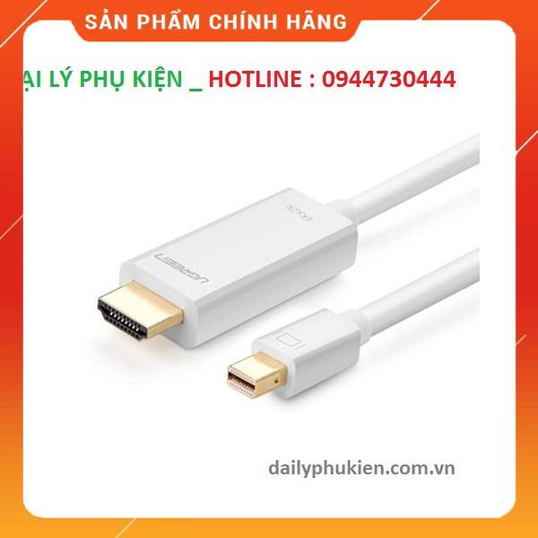 Cáp Mini DisplayPort to HDMI dài 2M độ phân giải 4K Ugreen 10452 (Màu Trắng dailyphukien