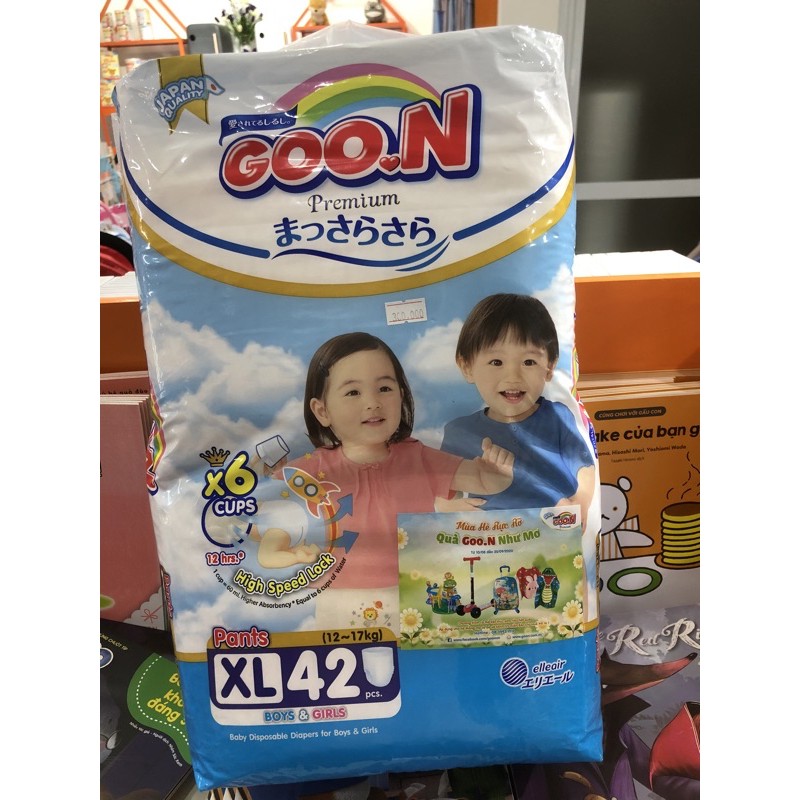 Tã quần Goon Premium size XL 42 miếng (cho bé 12-17kg)