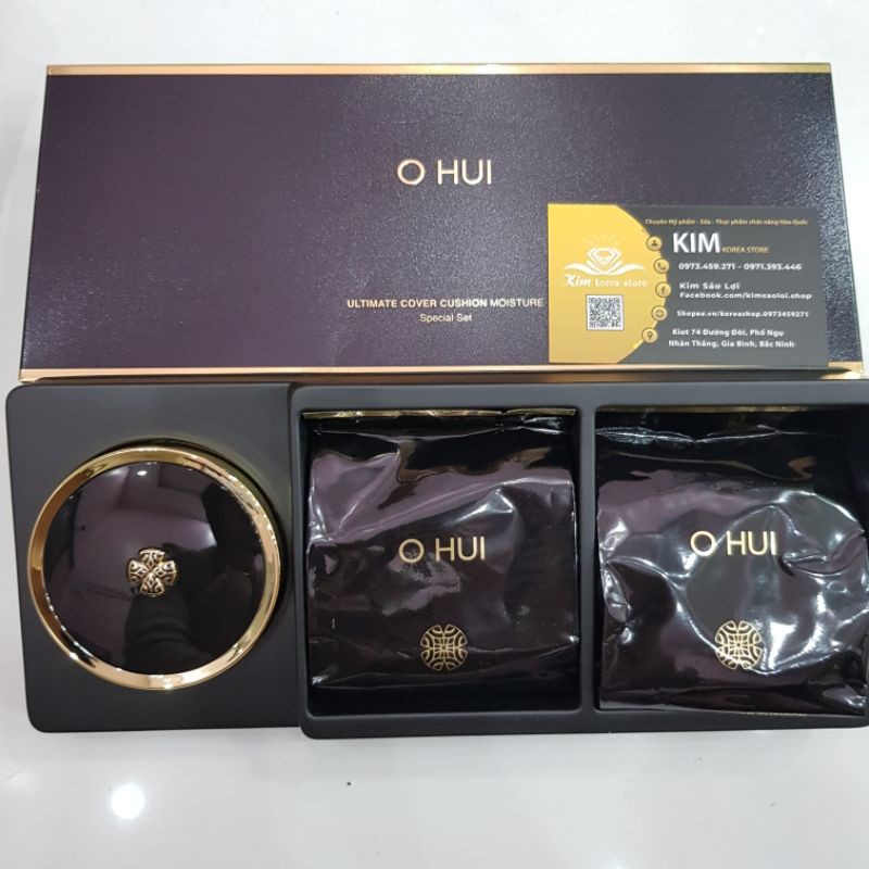 Phấn nước Ohui Ultimate cover cushion moisture bản đen