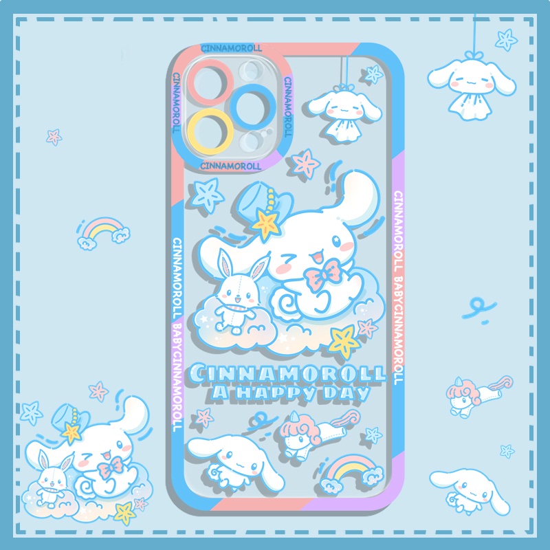 Ốp Điện Thoại Tpu Mềm Hình Cinnamoroll Với Tai To Cho iPhone 11 12 13 pro max XS X XR XSMax 7 8 6 6s plus SE 2020