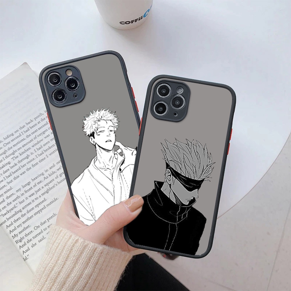 Ốp Điện Thoại Nhựa PC Cứng Mặt Nhám Hình Jujutsu Kaisen Cho iPhone 11 Pro Max 12 13 7 8 Plus SE 2022