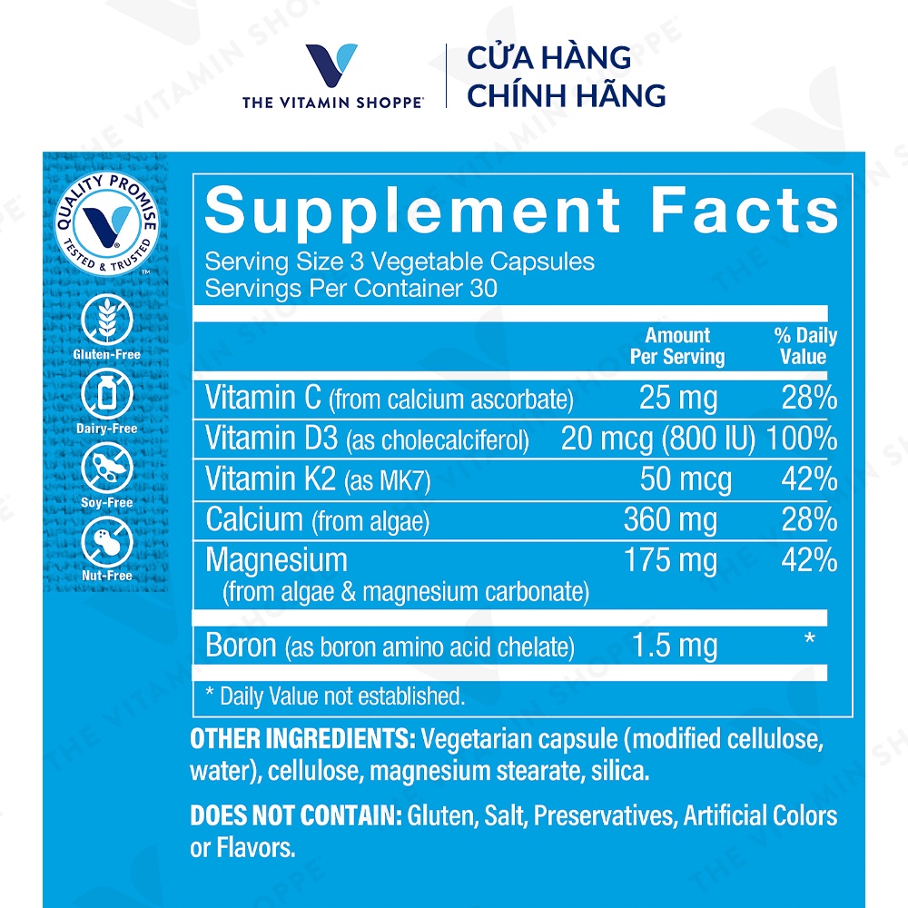 Bột giảm nhức mỏi cơ thể THE VITAMIN SHOPPE Calm Zone Magnesium 325 MG 225g