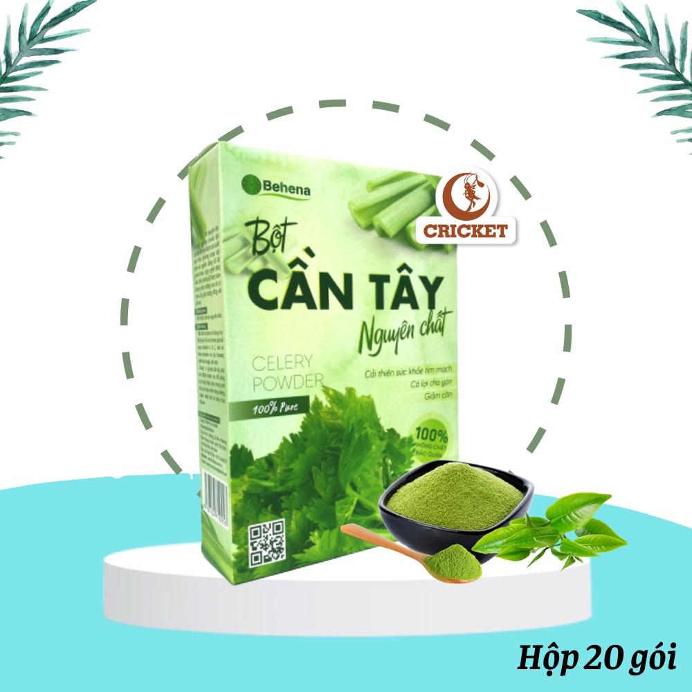 Bột cần tây Behena giảm cân giữ dáng, vòng eo thon gọn nguyên chất 100% - Hộp 50g ( 20 gói x 2.5gr)