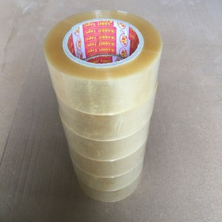 1 cuộn băng dính trăng trong 5cm loại 2kg/cây lõi nhựa 2.4mm siêu tiết kiắn
