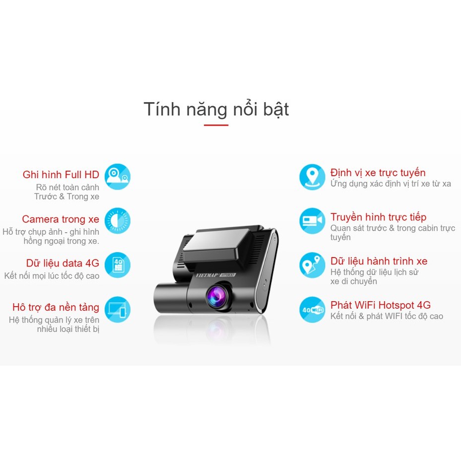 Vietmap VM300 - Camera Giám Sát Hành Trình Trực Tuyến chuẩn NĐ10/2020- HÀNG CHÍNH HÃNG