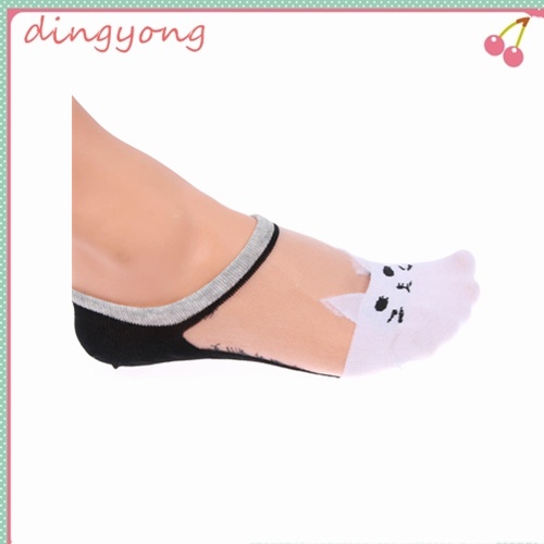 Tất cổ ngắn họa tiết chú mèo cực dễ thương