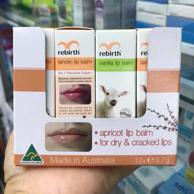 Son dưỡng môi nhau thai cừu Rebirt Lanolin Lip Balm Úc | BigBuy360 - bigbuy360.vn