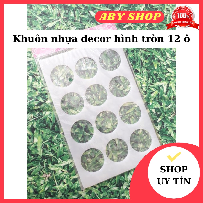 Khuôn nhựa decor hình tròn 12 ô ⚡ MẪU MỚI ⚡ khuôn nhựa trang trí kích thước nhỏ gọn, tiện dụng
