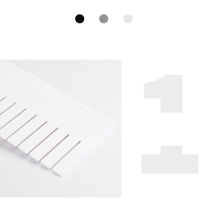 Thanh chia ngăn tủ, thanh nhựa chia ngăn kéo đa năng nhựa ABS dày dẻo và cứng cáp ADD101