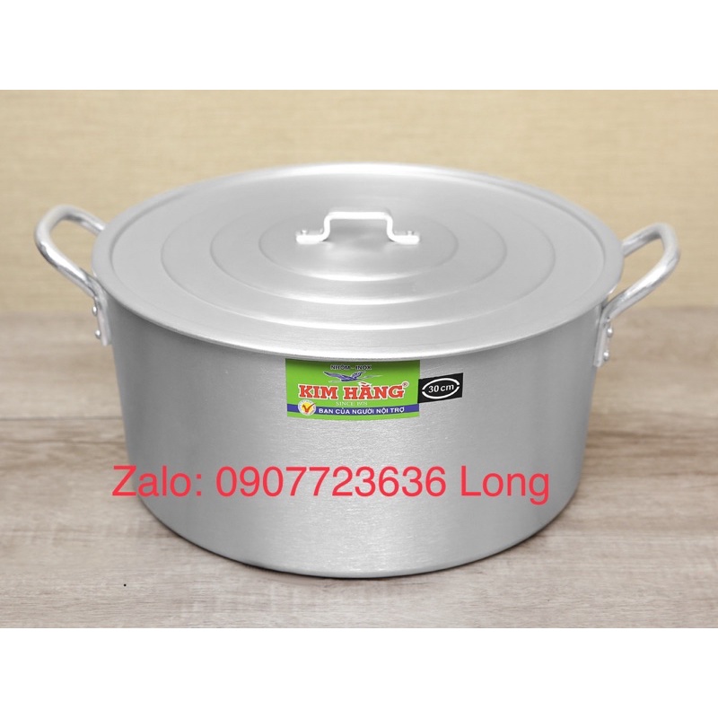 Nồi nhôm  hãng Kim Hằng nắp bằng size từ 26cm - 34cm