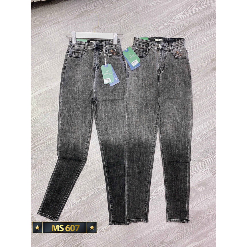 Quần Jean Nữ Lưng Cao ❤️FREESHIP❤️ Quần Bò Nữ Phối Rách Ôm Dáng Xinh Xắn Thời Trang Chuẩn Hàng Shop A-T Fashion - QJNU6
