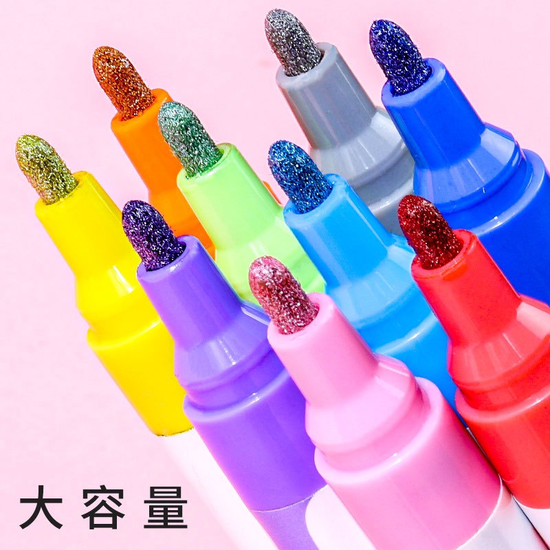 Combo 3-9 cây - Bút Maker kim tuyến gốc dầu - Dễ dàng lau chùi - Viết trên nhiều bề mặt