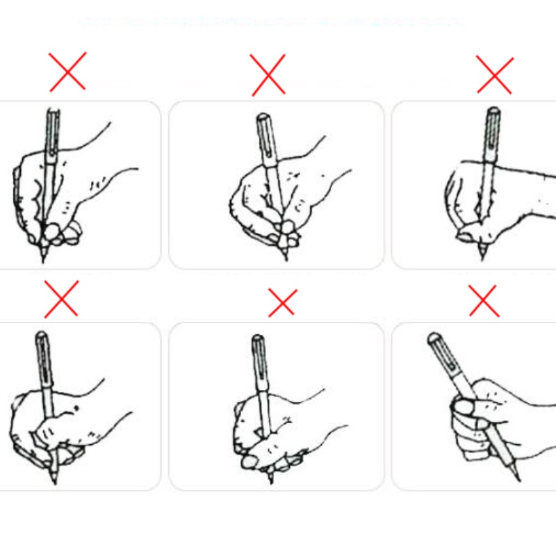 Set 3 giá đỡ bút viết chữ TPR hai ngón tay cầm tiện dụng cho học sinh