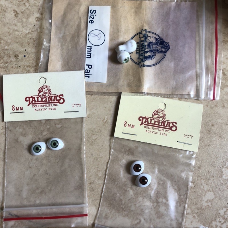 M1D- Mắt giả nhựa Acrylic 8mm cho búp bê
